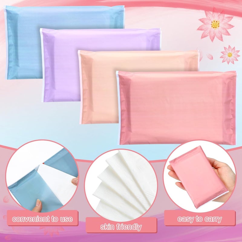 PerKoop 100 Pack Pocket Tissues Travel Slim Packs Small Facial Tissues Wallet Size Toilet Paper for Travel Guest Wedding Supplies, 4 Styles (Morandi Style) - Image 3
